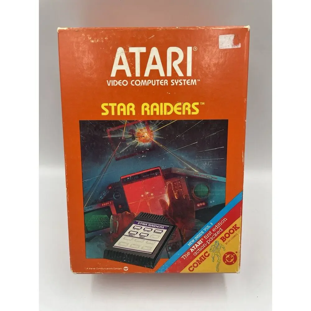 Atari 2600 Star Raiders Complete Big Box CIB & Touchpad Tested -Great Condition